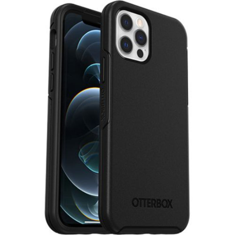 OtterBox Symmetry Case (MagSafe) - iPhone 12 Pro Max 6.7' - Black-Front-Back