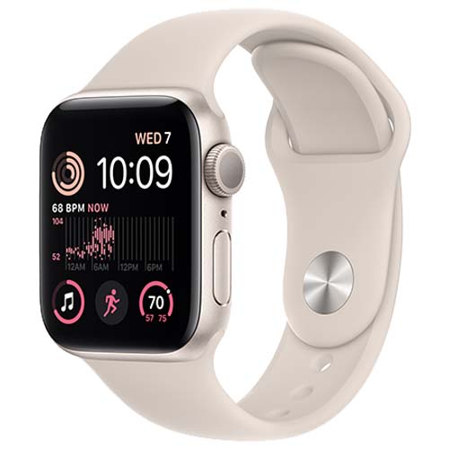 Apple Smart Watch Starlight Apple Watch SE 2022, GPS 40mm Starlight Aluminium Case with S/M Sport Band