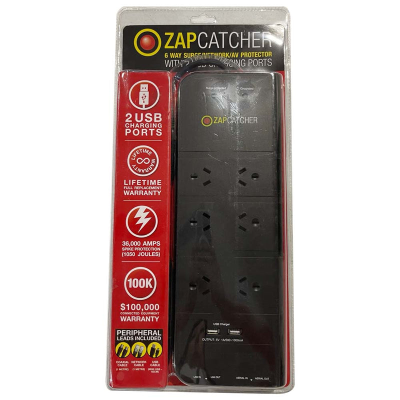 ZAP CATCHER - 6 WAY POWER FILTRATION BOARD BLACK