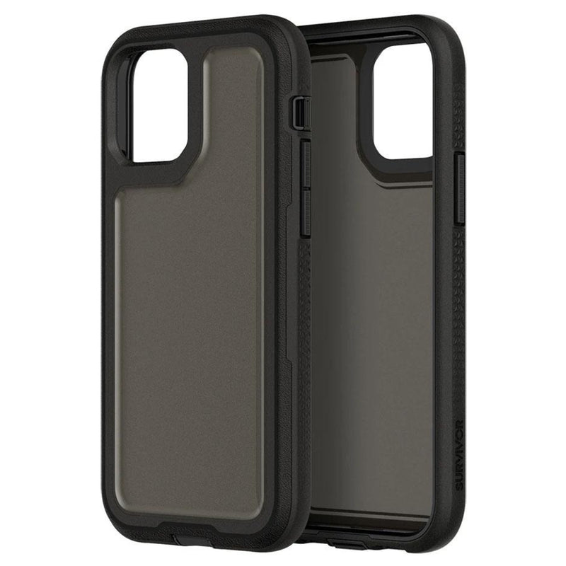 Griffin Survivor EXTREME Black/Black - iPhone 12 mini 5.4"-Front-Back