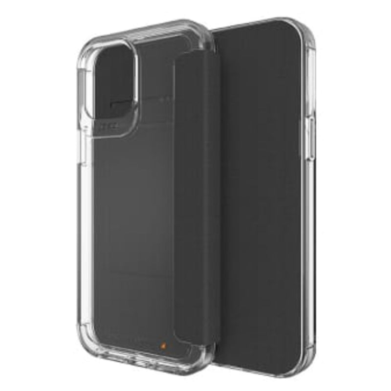 Gear4 Wembley Flip Case - iPhone 12 Pro Max 6.7' - Black / Clear-Front-Back