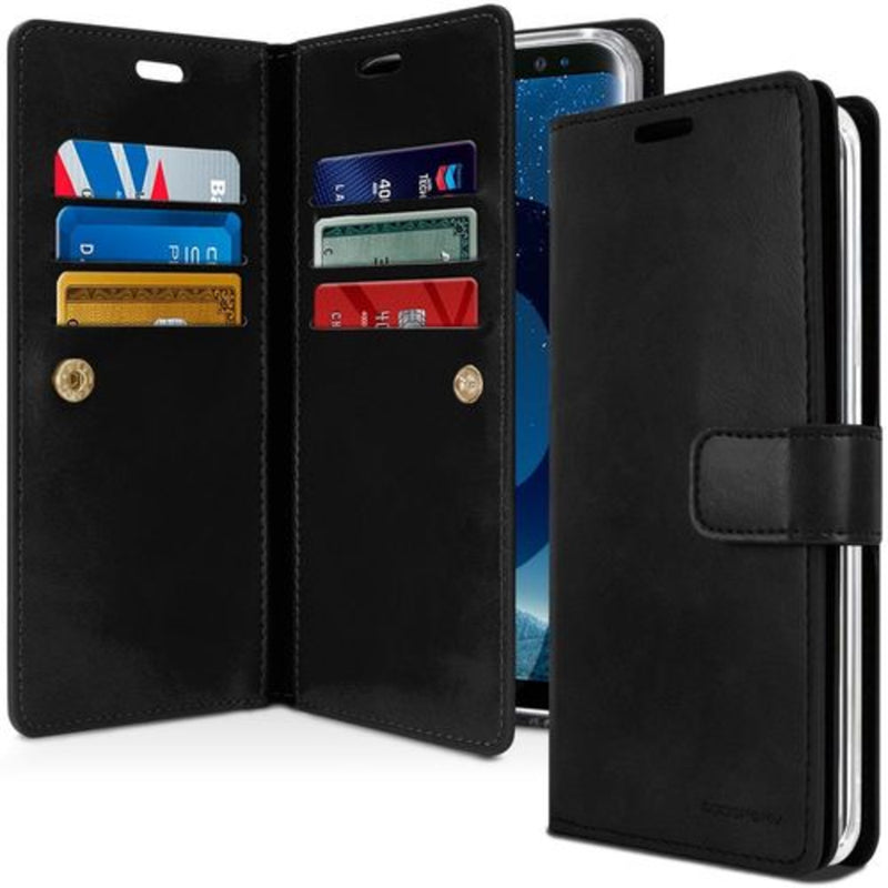 Mansoor Diary Case w/ Card Slot - SAMSUNG Galaxy S10e (G970) - BLACK open view