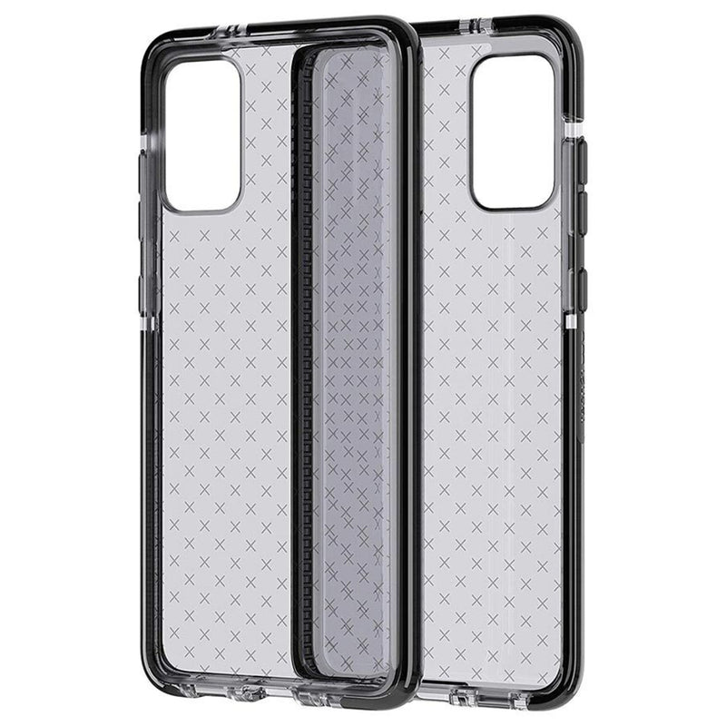 TECH21 EVO Check Case - Samsung Galaxy S20+ 6.7' - Smokey Black-Front-Back