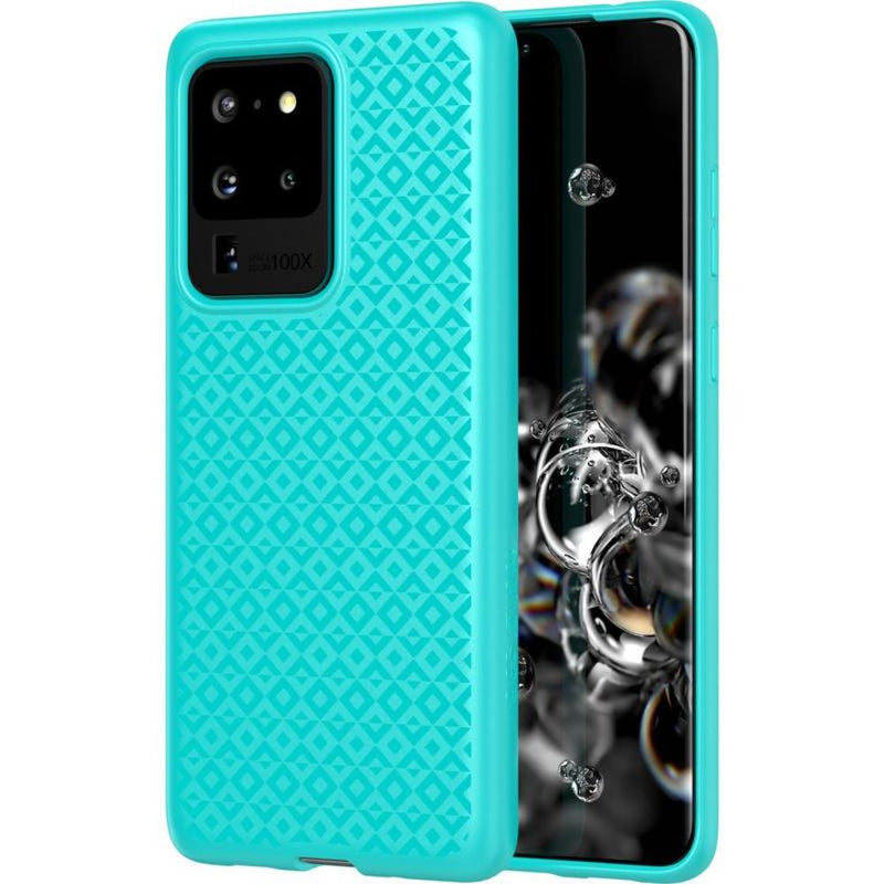 TECH21 Studio Design - Samsung Galaxy S20+ 6.7' - Aqua-Front-Back