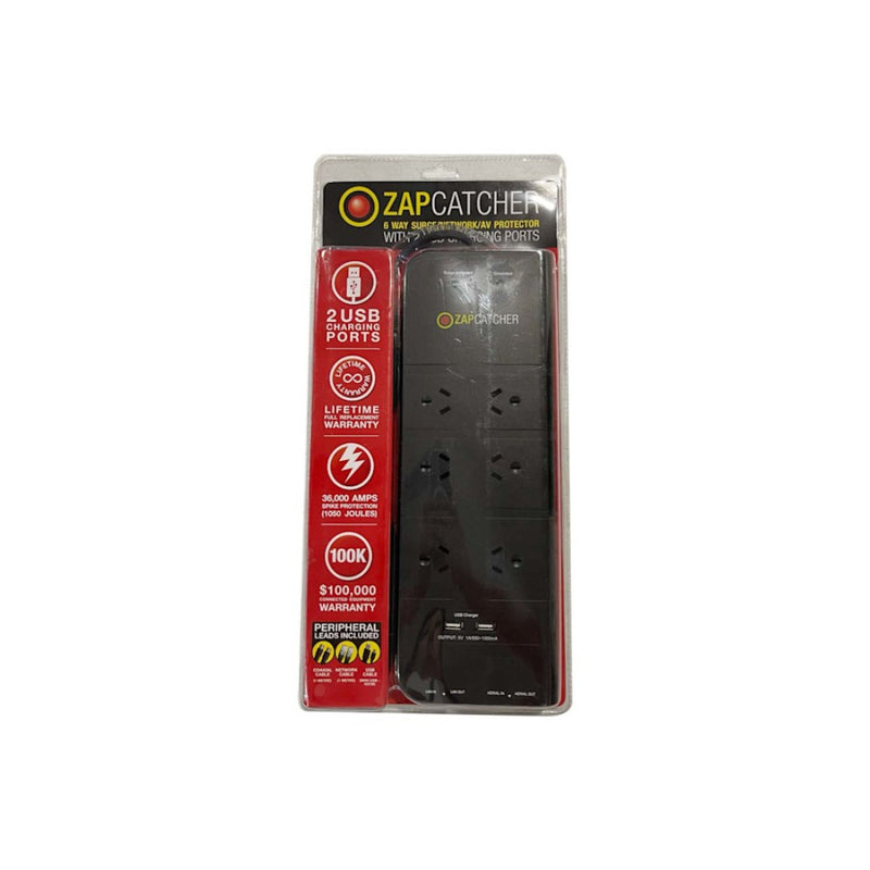 zap-catcher-6-way-power-filtration-board-with-usb-ports